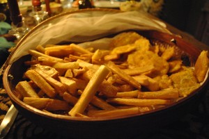 yucca and plantain fries