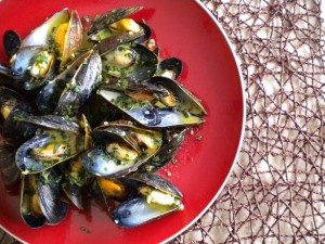 curried mussels