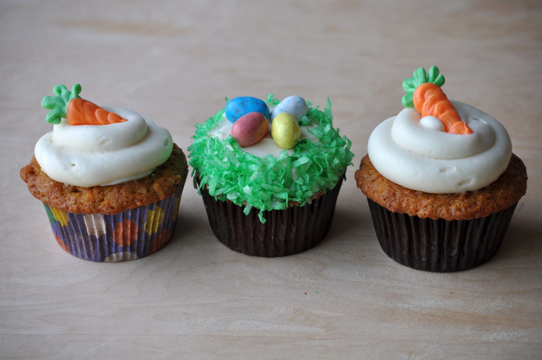 Easter Carrot Cupcakes — Three Many Cooks