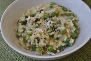 spring veg risotto