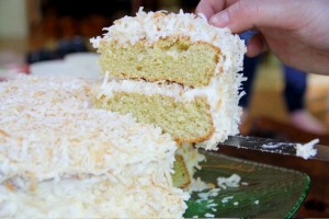 The best made from scratch triple coconut cake