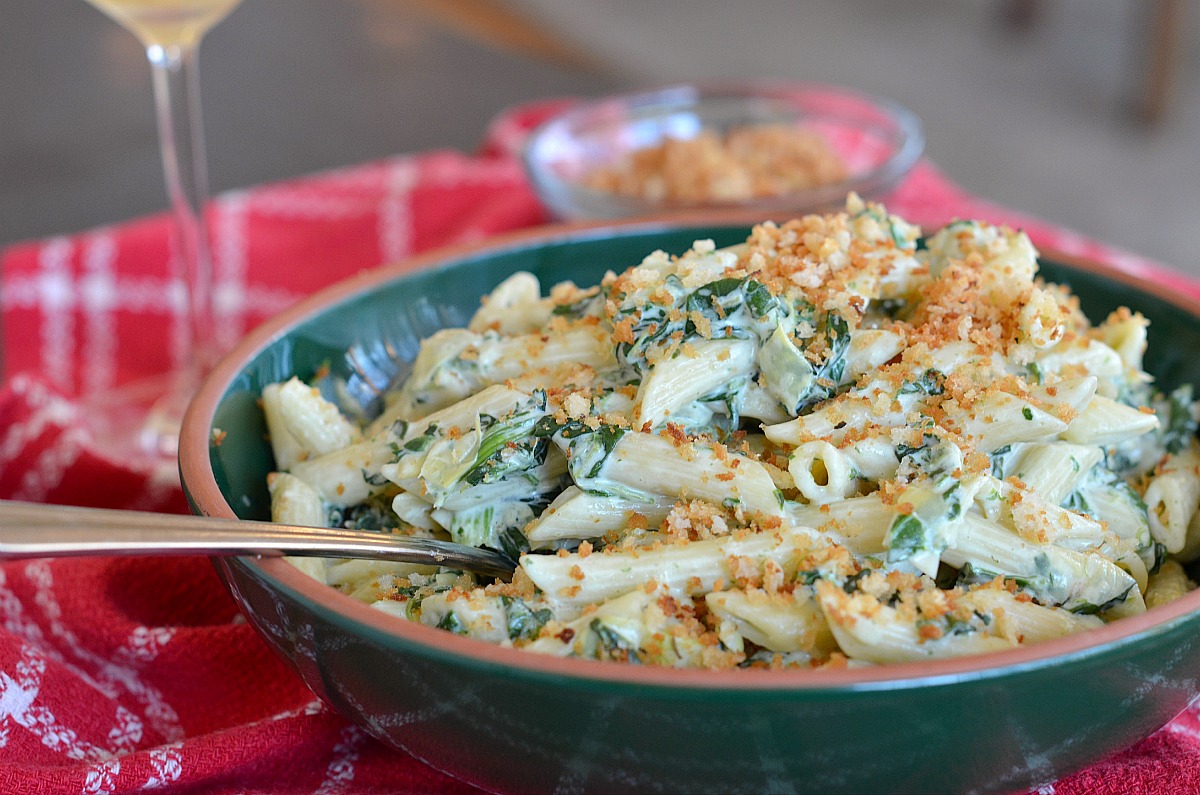Creamy creamy pasta penne vegetarian â€” recipes Three Penne Cooks Spinach Artichoke  Many
