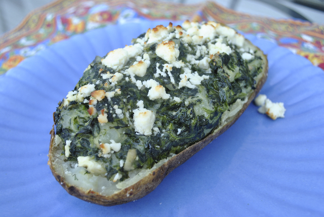 spinach feta supper spud