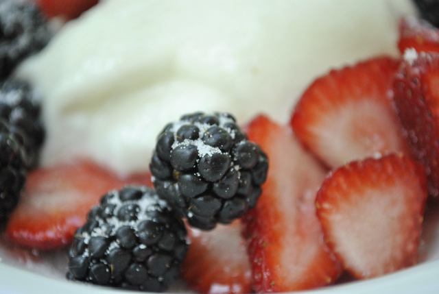 berries with yogurt and sour cream berries with yogurt and sour cream