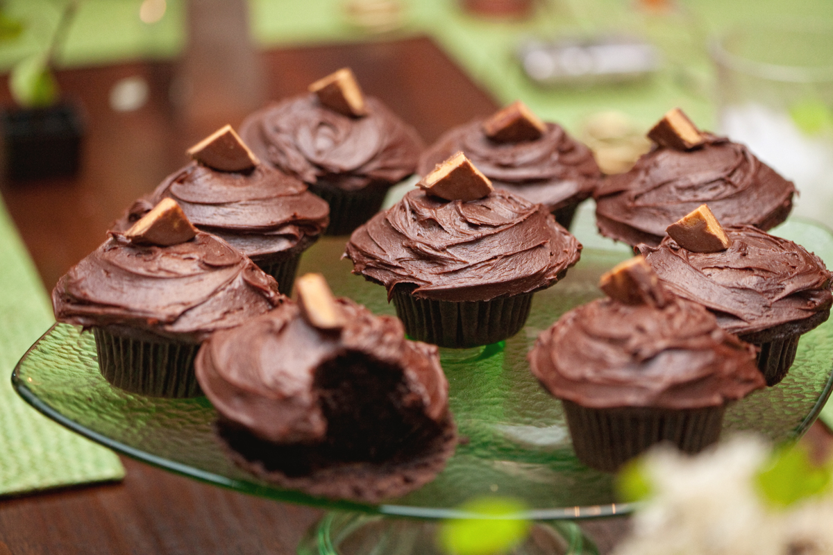 Chocolate-Peanut Butter Cupcakes — Three Many Cooks