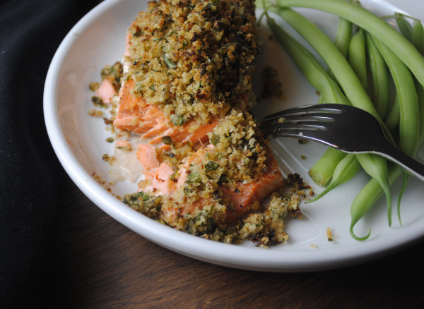 Parsley and Horseradish-Crusted Salmon — Three Many Cooks