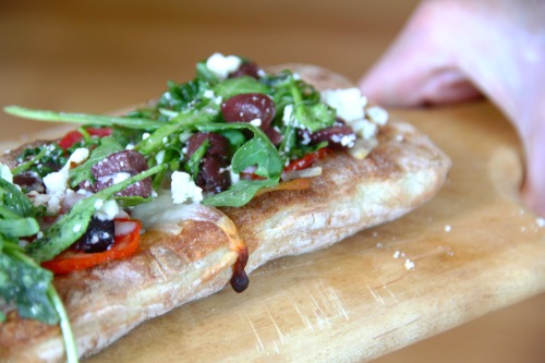 Pizza on the Grill, Greek-Style — Three Many Cooks