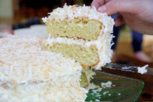 Slice of Coconut Cake