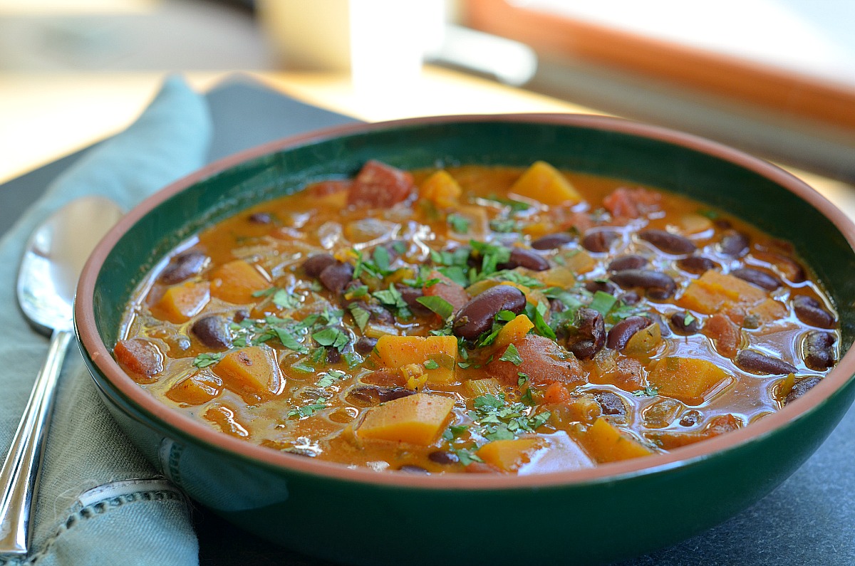 Butternut Squash and Kidney Bean Chili - Three Many Cooks