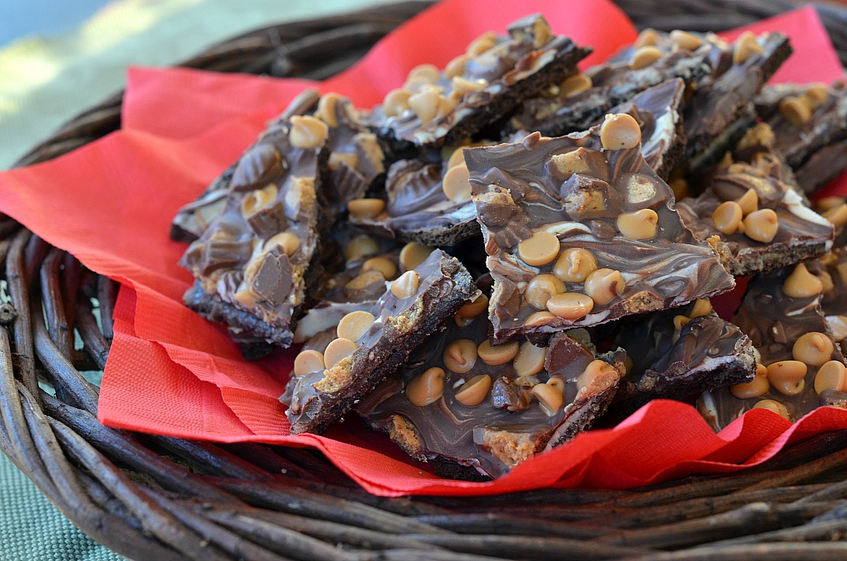 Chocolate-Peanut Butter Bark Chocolate-Peanut Butter Bark