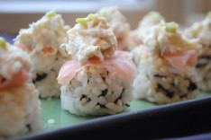 no-roll crab sushi