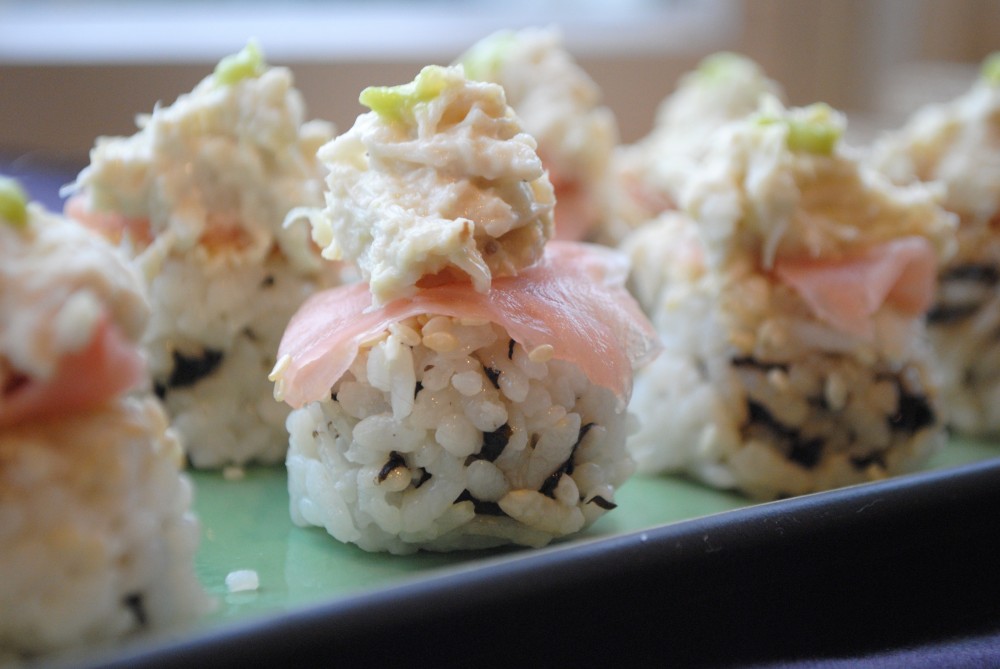 No-Roll Crab Sushi