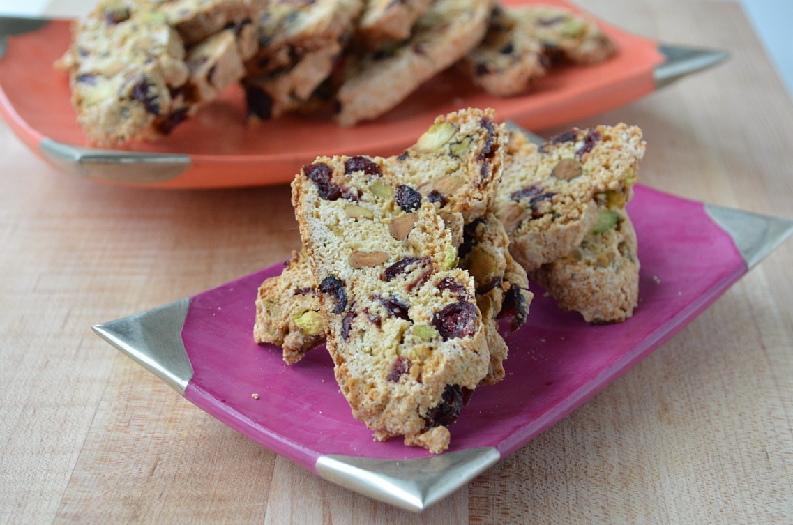 Orange Biscotti with Cranberries and Pistachios Orange Biscotti with Cranberries and Pistachios