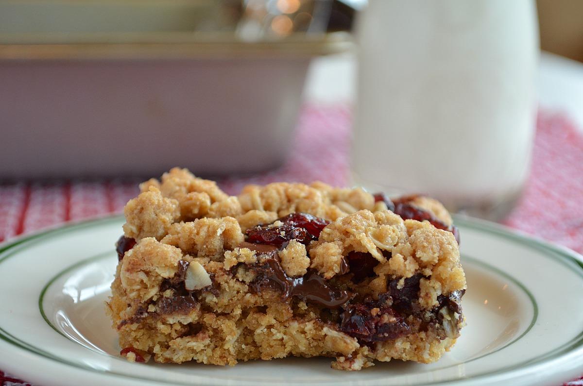 Oatmeal Bars with Chocolate and Cranberries Oatmeal Bars with Chocolate and Cranberries