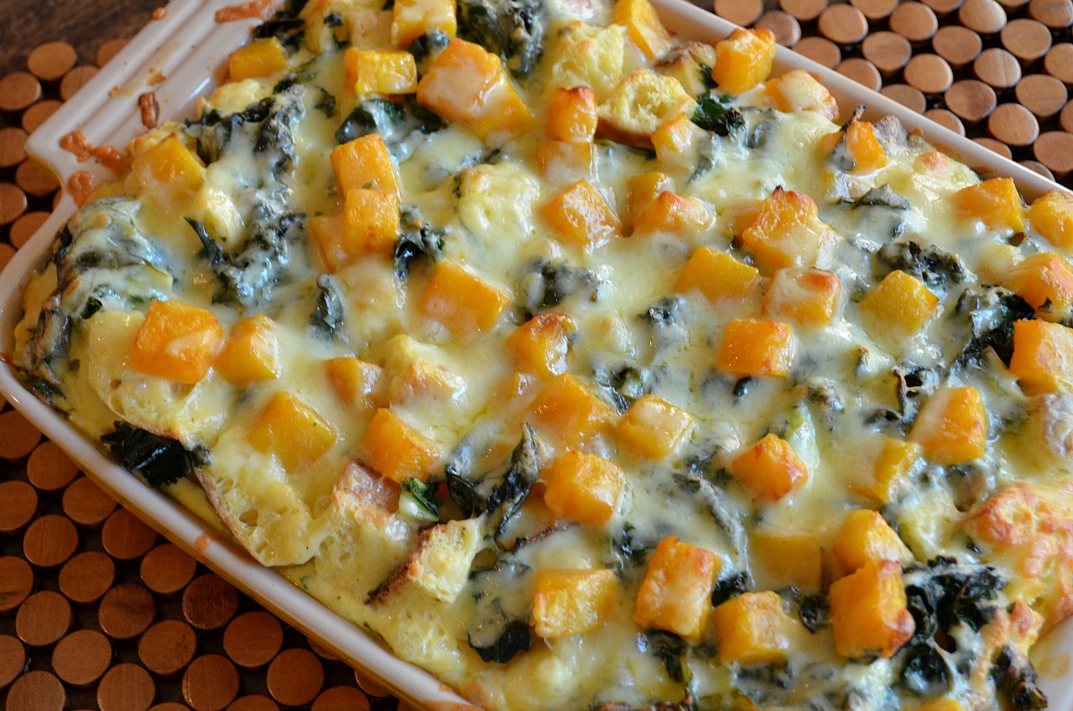 Butternut Squash and Kale Strata
